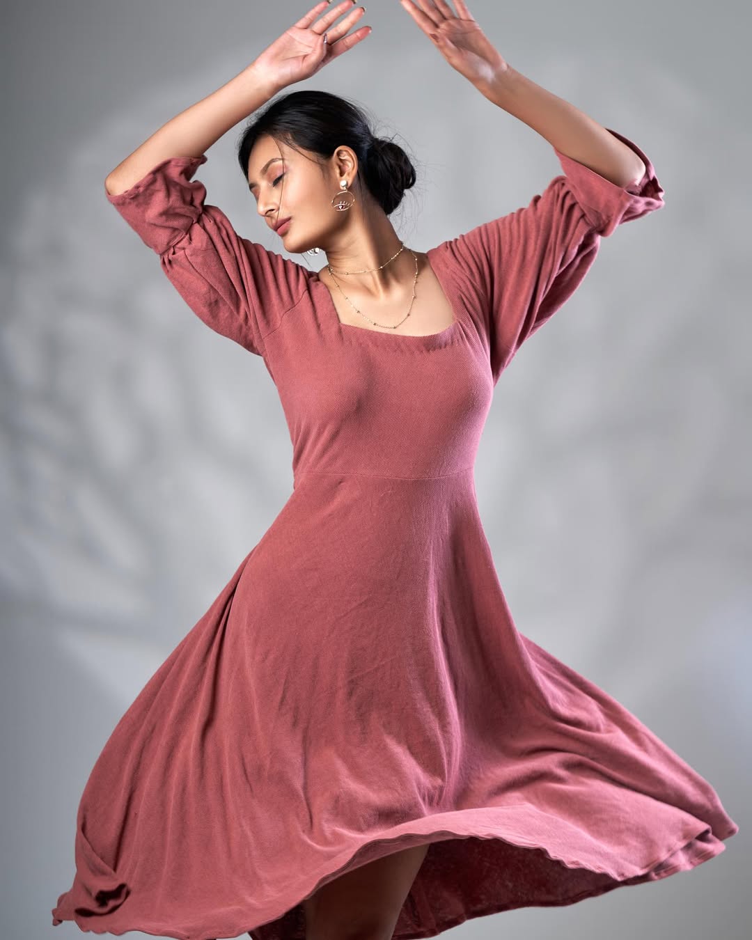 Mellow Mauve Dress - Back View Thumbnail